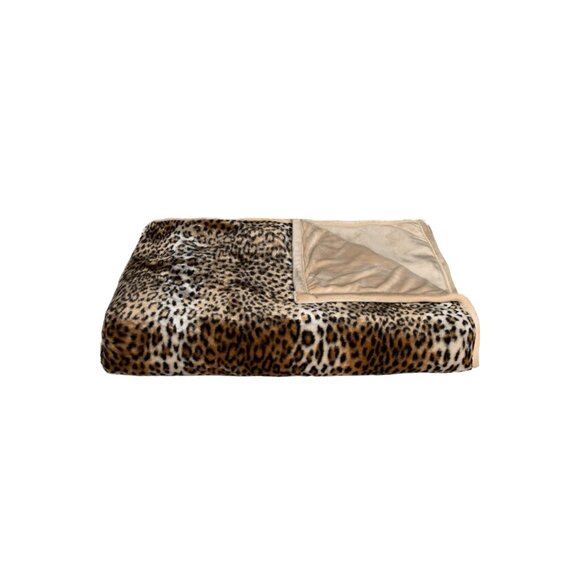 Luxe Home Decor Classic Faux Fur Throw | 1-Piece | Leopard | 50"x70" - Picture 2 of 4